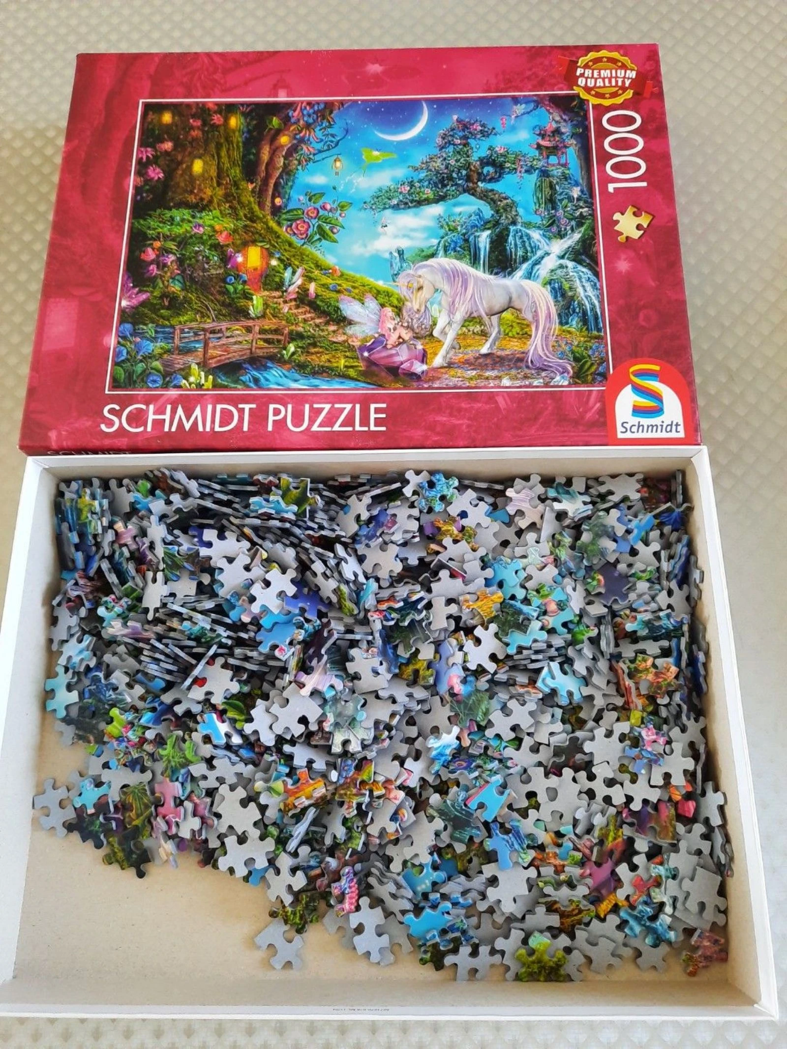 Quebra-cabeça Schmidt 1000 peças – Unicórnio e universo mágico – Completo – photo 2